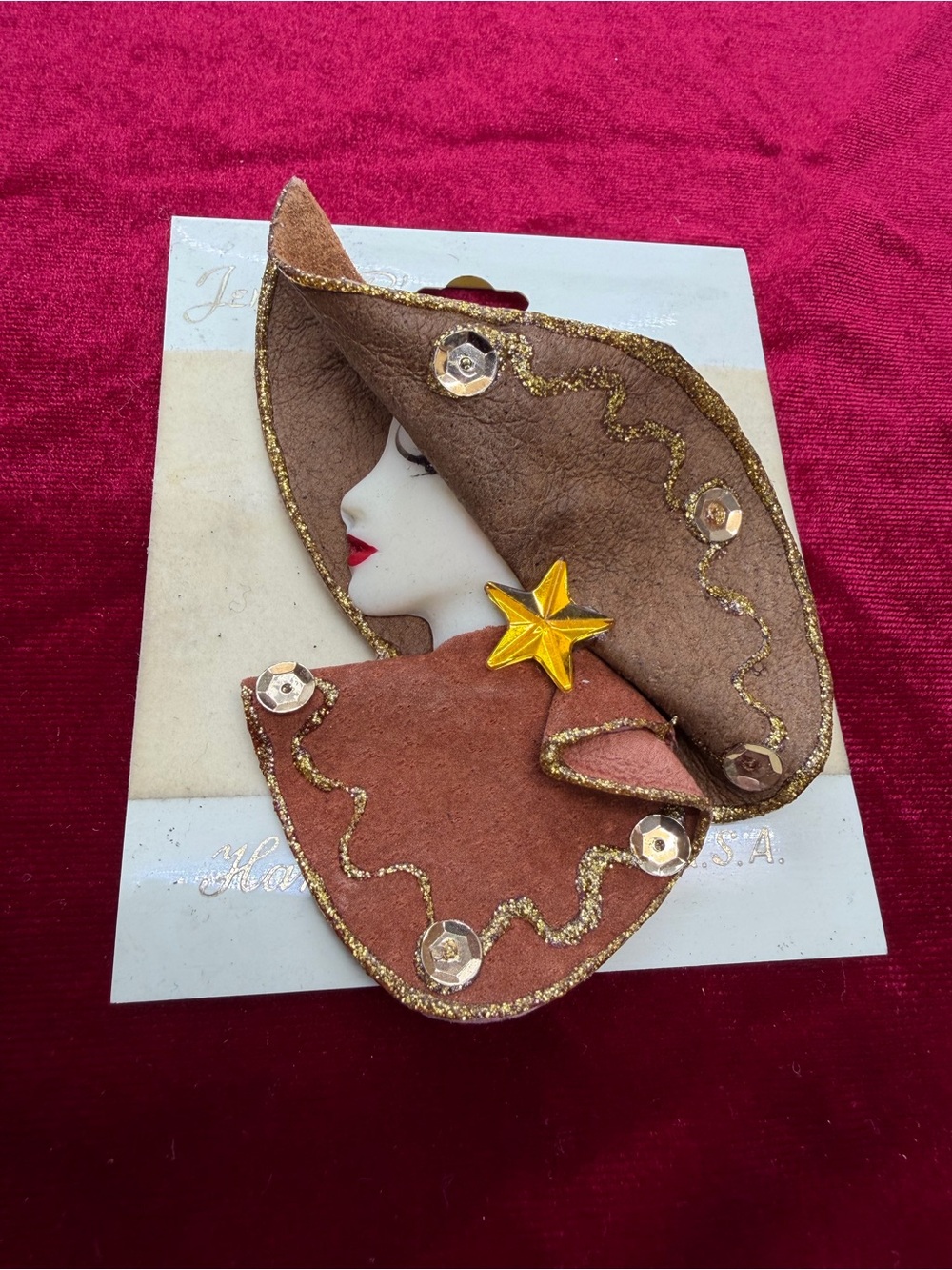 Vintage Style Fabric Brooch